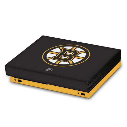 NHL Boston Bruins Plain Vinyl Sticker Skin Decal Cover for Microsoft Xbox One X Console