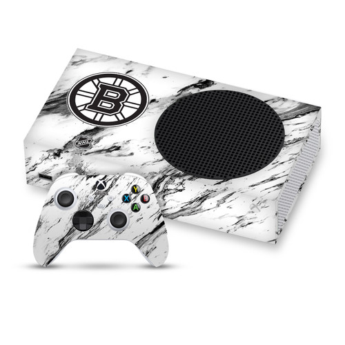 NHL Boston Bruins Marble Vinyl Sticker Skin Decal Cover for Microsoft Series S Console & Controller