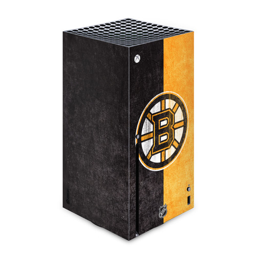 NHL Boston Bruins Half Distressed Vinyl Sticker Skin Decal Cover for Microsoft Xbox Series X