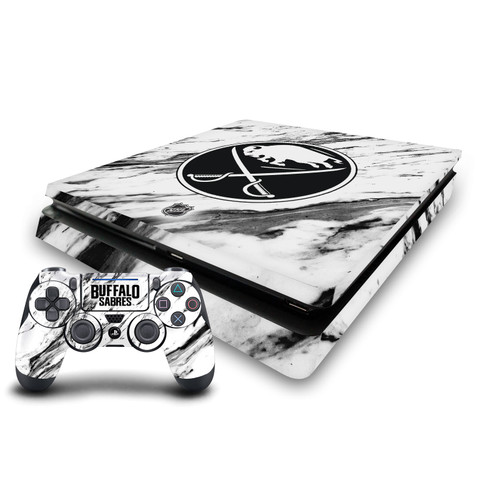NHL Buffalo Sabres Marble Vinyl Sticker Skin Decal Cover for Sony PS4 Slim Console & Controller