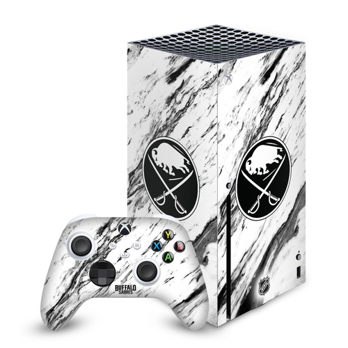 NHL Buffalo Sabres Marble Vinyl Sticker Skin Decal Cover for Microsoft Series X Console & Controller