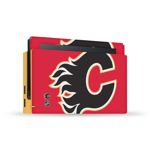 NHL Calgary Flames Oversized Vinyl Sticker Skin Decal Cover for Nintendo Switch Console & Dock