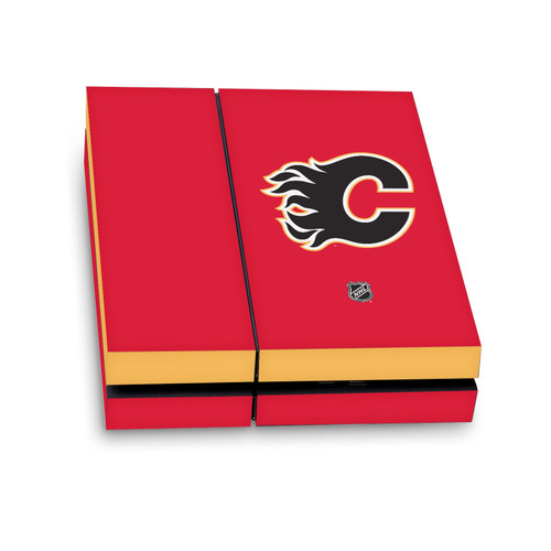 NHL Calgary Flames Plain Vinyl Sticker Skin Decal Cover for Sony PS4 Console