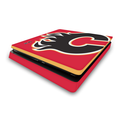 NHL Calgary Flames Oversized Vinyl Sticker Skin Decal Cover for Sony PS4 Slim Console