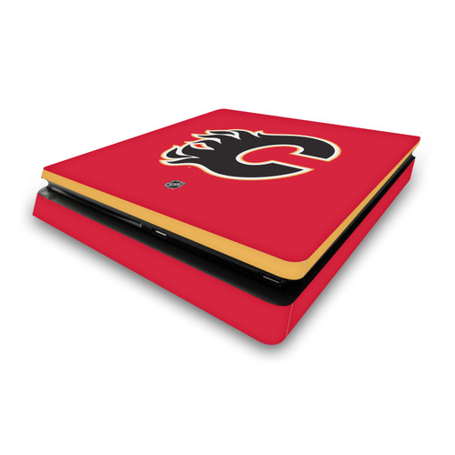 NHL Calgary Flames Plain Vinyl Sticker Skin Decal Cover for Sony PS4 Slim Console