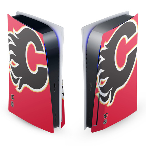 NHL Calgary Flames Oversized Vinyl Sticker Skin Decal Cover for Sony PS5 Disc Edition Console