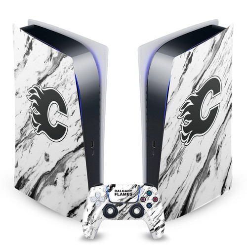 NHL Calgary Flames Marble Vinyl Sticker Skin Decal Cover for Sony PS5 Digital Edition Bundle