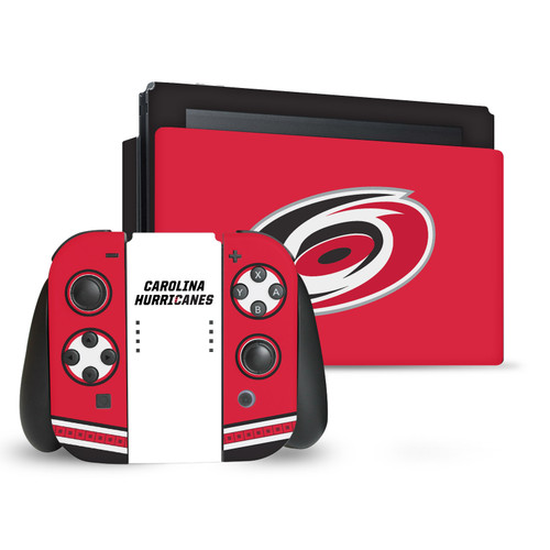 NHL Carolina Hurricanes Plain Vinyl Sticker Skin Decal Cover for Nintendo Switch Bundle