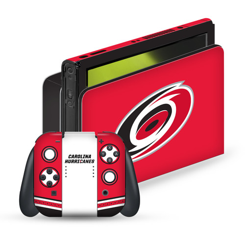 NHL Carolina Hurricanes Plain Vinyl Sticker Skin Decal Cover for Nintendo Switch OLED Bundle