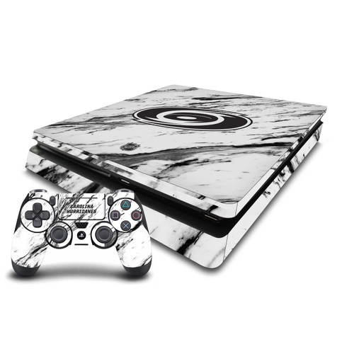 NHL Carolina Hurricanes Marble Vinyl Sticker Skin Decal Cover for Sony PS4 Slim Console & Controller