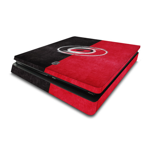 NHL Carolina Hurricanes Half Distressed Vinyl Sticker Skin Decal Cover for Sony PS4 Slim Console