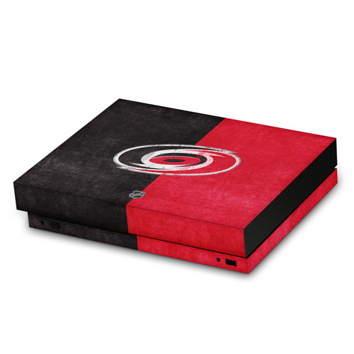 NHL Carolina Hurricanes Half Distressed Vinyl Sticker Skin Decal Cover for Microsoft Xbox One X Console