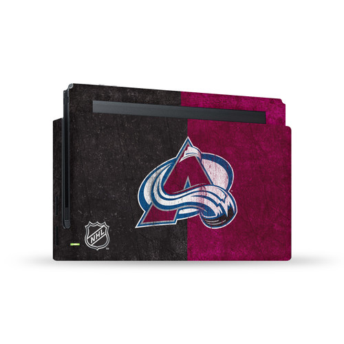 NHL Colorado Avalanche Half Distressed Vinyl Sticker Skin Decal Cover for Nintendo Switch Console & Dock