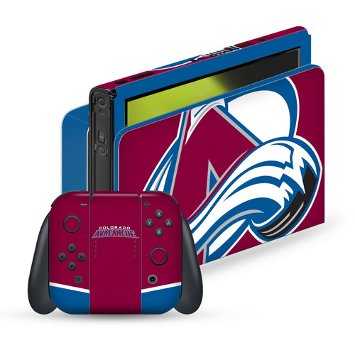 NHL Colorado Avalanche Oversized Vinyl Sticker Skin Decal Cover for Nintendo Switch OLED