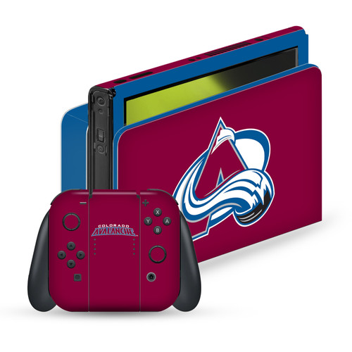 NHL Colorado Avalanche Plain Vinyl Sticker Skin Decal Cover for Nintendo Switch OLED Bundle