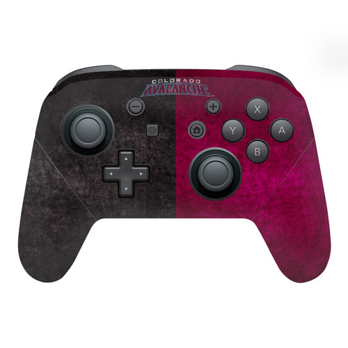 NHL Colorado Avalanche Half Distressed Vinyl Sticker Skin Decal Cover for Nintendo Switch Pro Controller