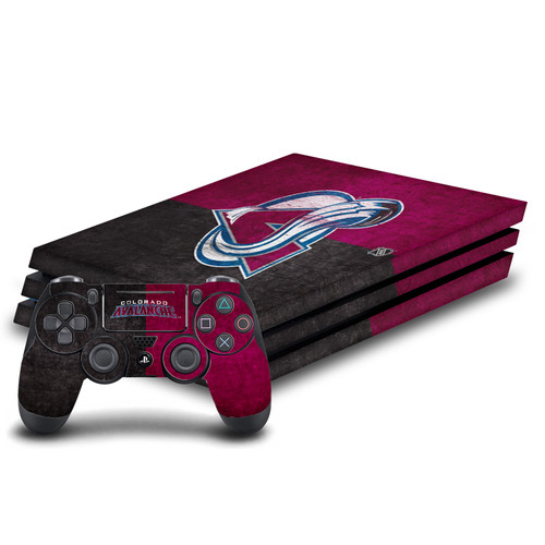 NHL Colorado Avalanche Half Distressed Vinyl Sticker Skin Decal Cover for Sony PS4 Pro Bundle