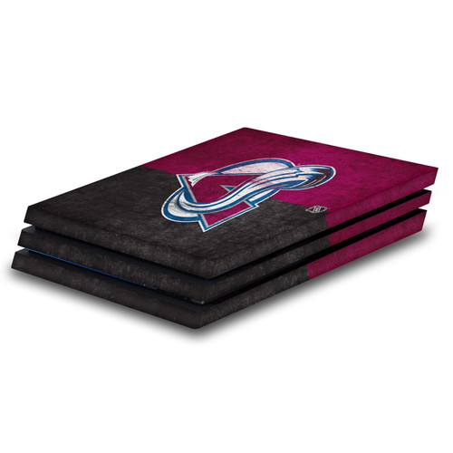 NHL Colorado Avalanche Half Distressed Vinyl Sticker Skin Decal Cover for Sony PS4 Pro Console
