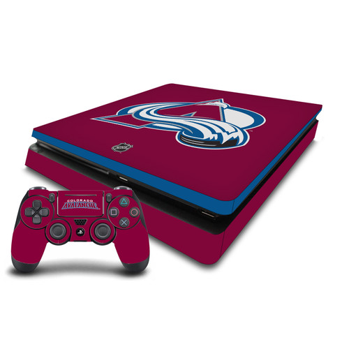 NHL Colorado Avalanche Plain Vinyl Sticker Skin Decal Cover for Sony PS4 Slim Console & Controller