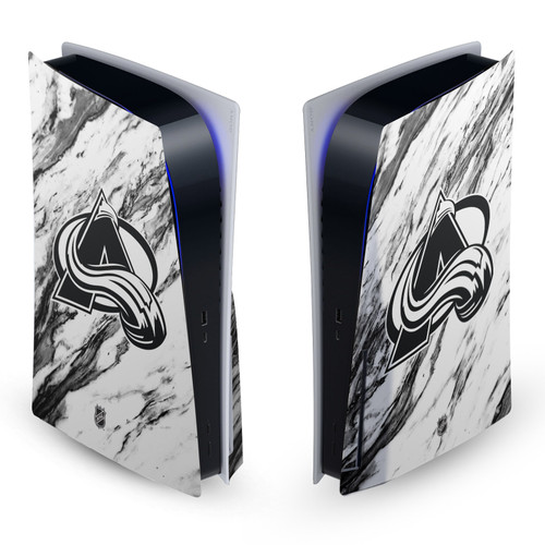NHL Colorado Avalanche Marble Vinyl Sticker Skin Decal Cover for Sony PS5 Disc Edition Console