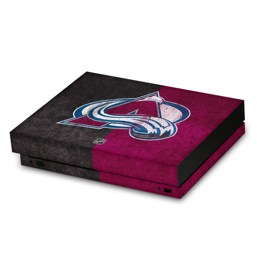 NHL Colorado Avalanche Half Distressed Vinyl Sticker Skin Decal Cover for Microsoft Xbox One X Console