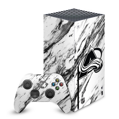 NHL Colorado Avalanche Marble Vinyl Sticker Skin Decal Cover for Microsoft Series X Console & Controller