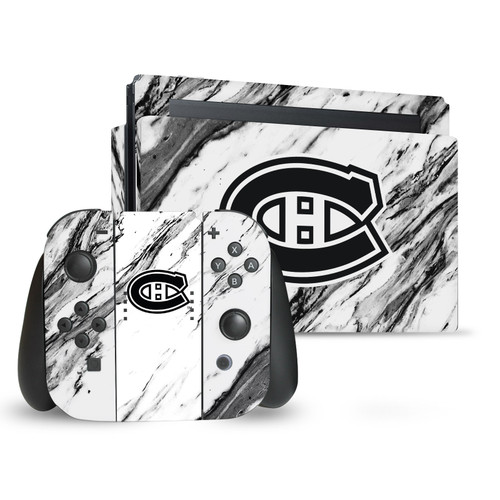 NHL Montreal Canadiens Marble Vinyl Sticker Skin Decal Cover for Nintendo Switch Bundle