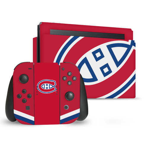 NHL Montreal Canadiens Oversized Vinyl Sticker Skin Decal Cover for Nintendo Switch Bundle