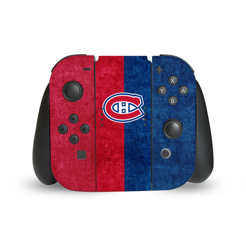 NHL Montreal Canadiens Half Distressed Vinyl Sticker Skin Decal Cover for Nintendo Switch Joy Controller