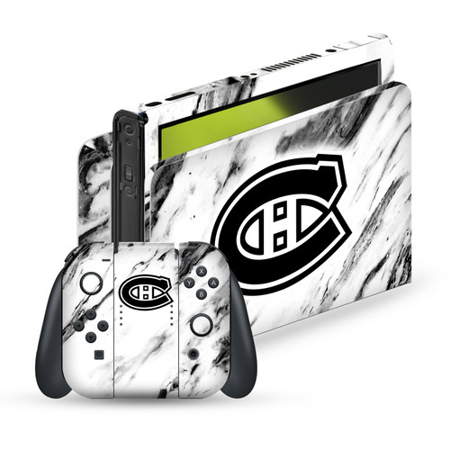 NHL Montreal Canadiens Marble Vinyl Sticker Skin Decal Cover for Nintendo Switch OLED