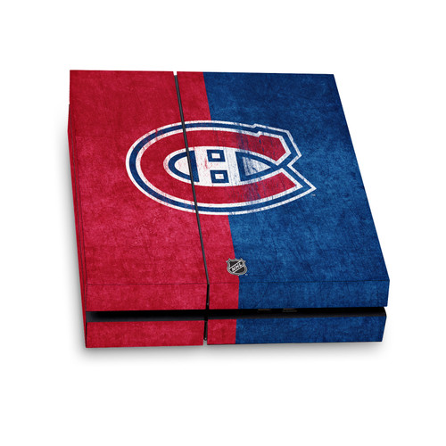 NHL Montreal Canadiens Half Distressed Vinyl Sticker Skin Decal Cover for Sony PS4 Console