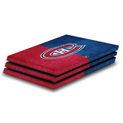 NHL Montreal Canadiens Half Distressed Vinyl Sticker Skin Decal Cover for Sony PS4 Pro Console