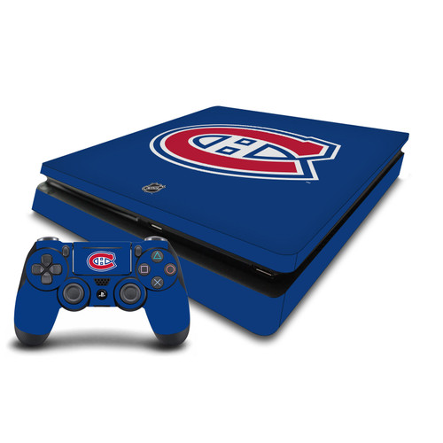 NHL Montreal Canadiens Plain Vinyl Sticker Skin Decal Cover for Sony PS4 Slim Console & Controller