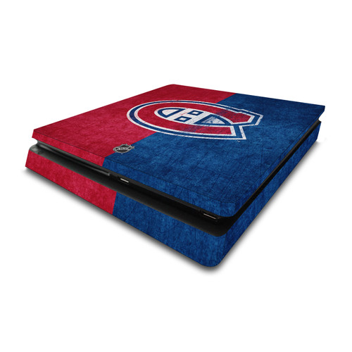 NHL Montreal Canadiens Half Distressed Vinyl Sticker Skin Decal Cover for Sony PS4 Slim Console