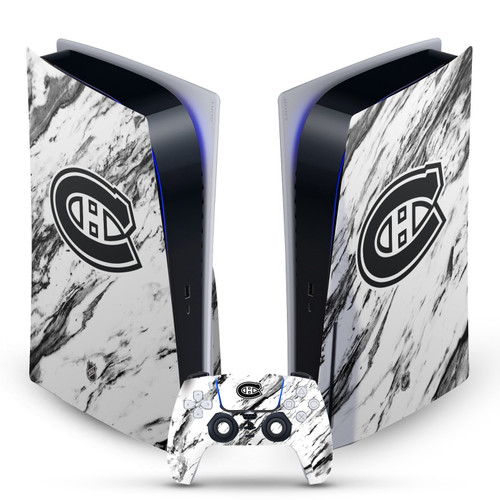 NHL Montreal Canadiens Marble Vinyl Sticker Skin Decal Cover for Sony PS5 Disc Edition Bundle