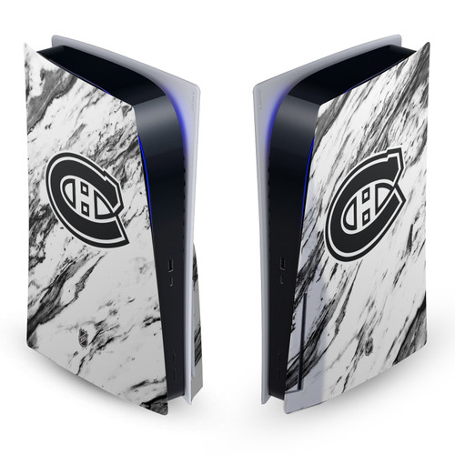 NHL Montreal Canadiens Marble Vinyl Sticker Skin Decal Cover for Sony PS5 Disc Edition Console