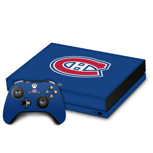 NHL Montreal Canadiens Plain Vinyl Sticker Skin Decal Cover for Microsoft Xbox One X Bundle