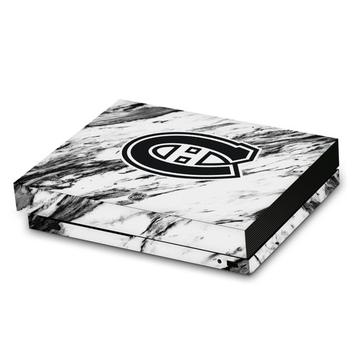 NHL Montreal Canadiens Marble Vinyl Sticker Skin Decal Cover for Microsoft Xbox One X Console