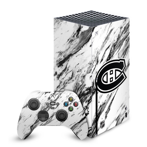NHL Montreal Canadiens Marble Vinyl Sticker Skin Decal Cover for Microsoft Series X Console & Controller