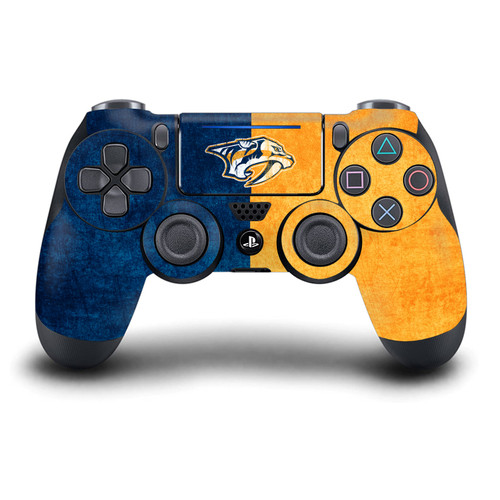 NHL Nashville Predators Half Distressed Vinyl Sticker Skin Decal Cover for Sony DualShock 4 Controller