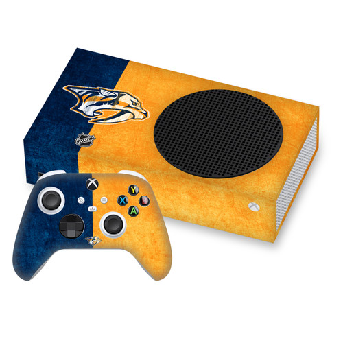 NHL Nashville Predators Half Distressed Vinyl Sticker Skin Decal Cover for Microsoft Series S Console & Controller