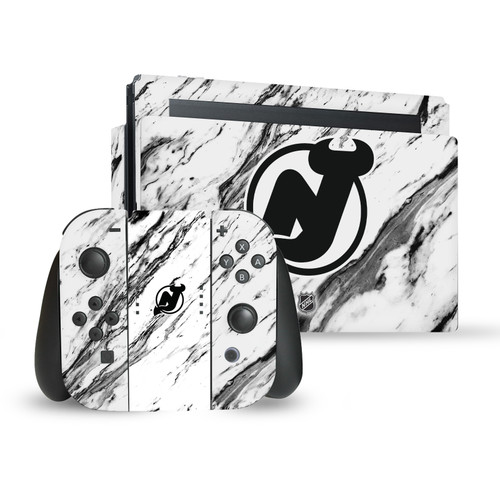 NHL New Jersey Devils Marble Vinyl Sticker Skin Decal Cover for Nintendo Switch Bundle