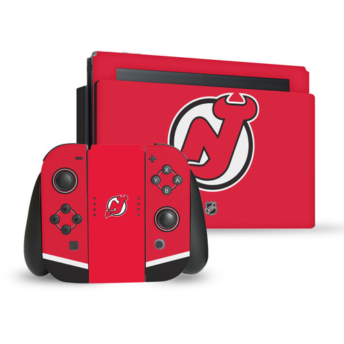 NHL New Jersey Devils Plain Vinyl Sticker Skin Decal Cover for Nintendo Switch Bundle