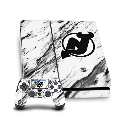 NHL New Jersey Devils Marble Vinyl Sticker Skin Decal Cover for Sony PS4 Console & Controller
