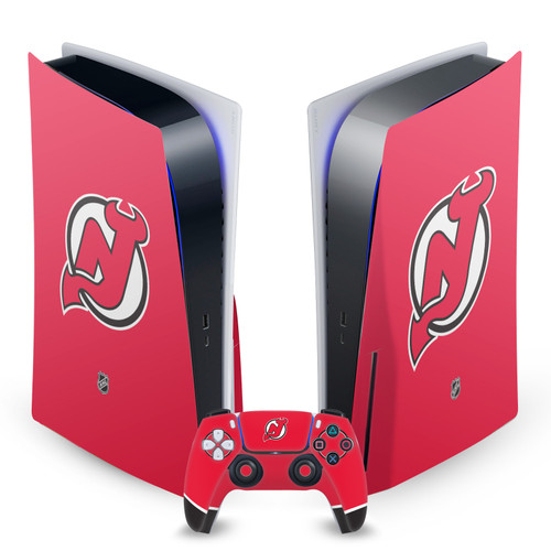 NHL New Jersey Devils Plain Vinyl Sticker Skin Decal Cover for Sony PS5 Disc Edition Bundle