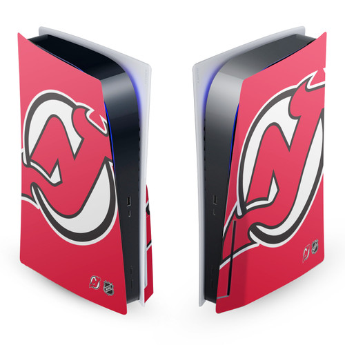 NHL New Jersey Devils Oversized Vinyl Sticker Skin Decal Cover for Sony PS5 Disc Edition Console