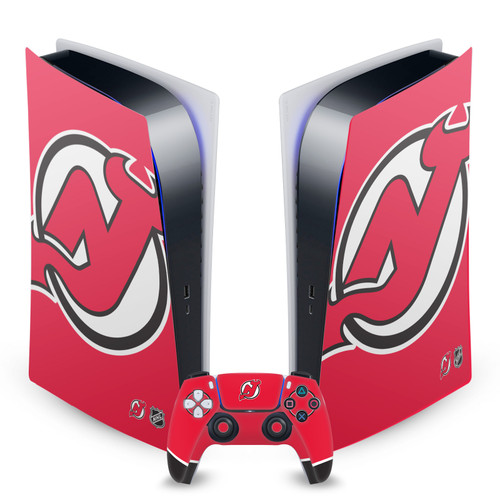 NHL New Jersey Devils Oversized Vinyl Sticker Skin Decal Cover for Sony PS5 Digital Edition Bundle
