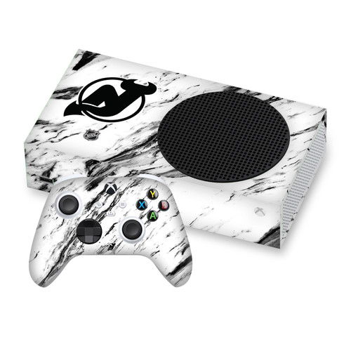 NHL New Jersey Devils Marble Vinyl Sticker Skin Decal Cover for Microsoft Series S Console & Controller