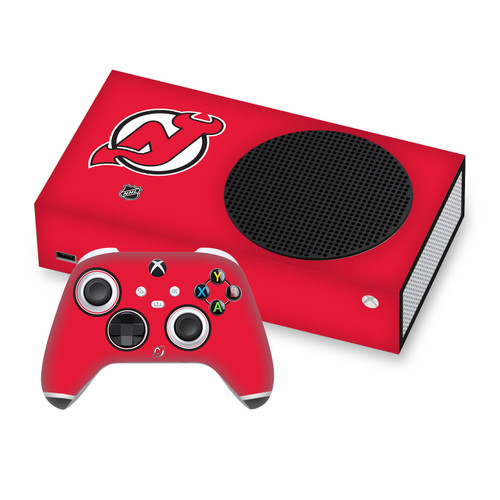 NHL New Jersey Devils Plain Vinyl Sticker Skin Decal Cover for Microsoft Series S Console & Controller