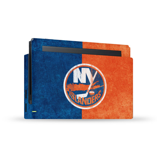 NHL New York Islanders Half Distressed Vinyl Sticker Skin Decal Cover for Nintendo Switch Console & Dock